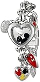 UPC 030506250418 product image for Disney Women's MK2058 Mickey Mouse Silver Sunray Dial Charm Bracelet Watch | upcitemdb.com