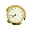 Mini Clock Quartz Movement Insert Round 1 7/16" White Dial with Numbers