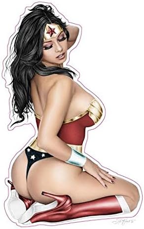 Wonderwoman Superhero Pin Up Girl Decal Sticker 12" Fast Free Shipping