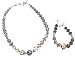 Necklace and Bracelet Set Sterling Silver Smokey Quartz Jewelry