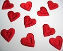 100 Herz-Rosenblätter mit Prägung I (Herz) U = `Ich liebe Dich` Valentinstag Geschenk Deko rot