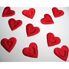 100 Herz-Rosenbl�tter mit Pr�gung I (Herz) U = `Ich liebe Dich` Valentinstag Geschenk Deko rot
