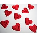 100 Herz-Rosenbl�tter mit Pr�gung I (Herz) U = `Ich liebe Dich` Valentinstag Geschenk Deko rot