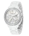 MICHAEL Michael Kors Women's Chronograph White Acrylic-Bracelet Watch