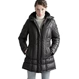 Jessie G. Women's Down Parka Coat with Removable Hood - Black M
