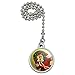 GRAPHICS & MORE Christmas Holiday Santa Wreath Ribbon Swirl Ceiling Fan and Light Pull Chain