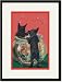 Black Framed/Matted Print 17x23, The Mischief-Makers