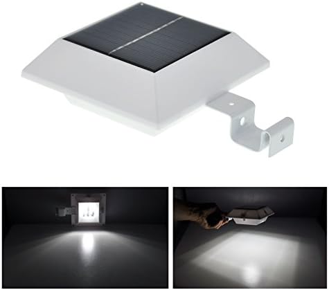 GBGS 4 LED Solar Motion Sensor Lights Solar Gutter Light Night Security light