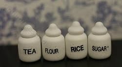 Dollhouse Miniature Set of 4 Kitchen Cannisters