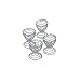 Faringdon Chrome 5cm pack of 4 Egg Cups