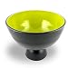 Contemporary Pottery Pedestal Bowl in Lime Green, 10"