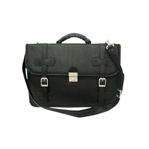 Piel XXL Leather Flap-Over Portfolio