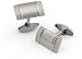 Colibri Starliner Cufflinks Polished lines with Brushed Stainless steel