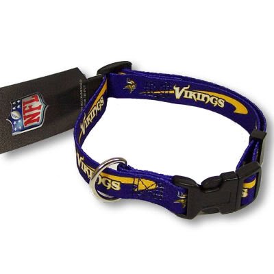 MINNESOTA VIKINGS OFFICIAL LOGO DOG PET COLLAR SZ M