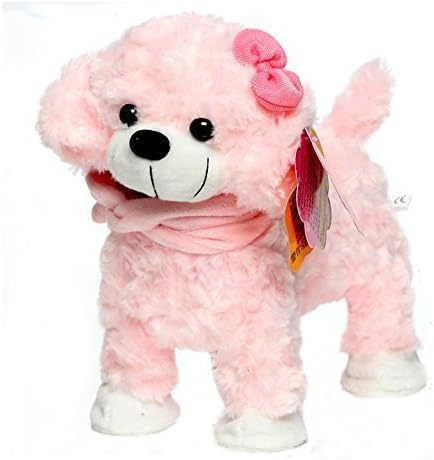 Electronic Gadgets Electronic Toys Walking Singing Dancing Plush Dog Outdoor Funny Doll Toys for Children Kids Gift Pink