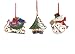 Gorham Set of 3 Ornaments- Tree, Sleigh, Snowman