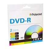 Polaroid PRDVDR2CPSS DVD-R 4.7GB 120-Minute 16x Recordable DVD Disc, 2-Pack Sleeve Case