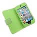 GTMax Premium Folio Wallet Leather Cover Case - Green for Apple iPod touch 8GB 32GB 64G 4G 4 (4th Generation)