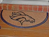 Sports Team Half-moon Doormat 29.5wx17.75d Broncos
