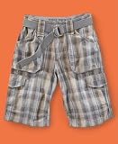Guess? Boys Belted Plaid Pazio Shorts