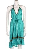 IMAGE OF ViX Women's Solid Turquoise Wrap Halter Cover-up Dress
