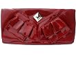 Ladies Patent Mock Croc Clutch Bag