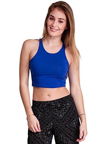 Woman Racer Back Cotton Crop Tank, Multiple Colors Available