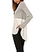 ZXZY Women's Long Sleeve Side Split Plus Size T Shirt Tops with Chiffon Inserts Large