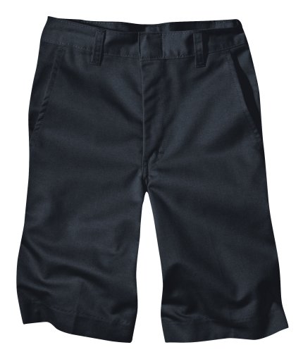 Dickies Big Boys' Flat Front School Uniform Short, Black, 8 Regular