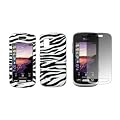 Zebra Stripes Snap-On Cover Hard Case Cell Phone Protector + LCD Screen Protector for Samsung Solstice A887