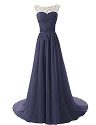 Pleated Beaded Lace Chiffon Prom Dress 