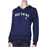 Kentucky Wildcats Ladies Navy Blue Full Zip Felt Lettering Hoody Sweatshirt