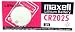 CR2025 Maxell Lithium Battery 3V CR2025