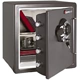SentrySafe SFW123DSB 1.23 Cubic Feet Combination Fire-Safe, Medium Grey