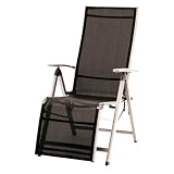 Siena Garden Parma Relax schwarz/silber Gestell: silber/Bezug schwarz 4*4