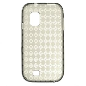 Premium Soft Argyle Flexi TPU Gel Skin Case Cover for Samsung Fascinate, Smoke Checkers