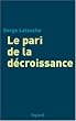 Le pari de la d�croissance