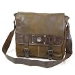 Rustic Brown Leather College Messenger Bag - Collegiate Series
