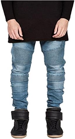Transasia Men's Skinny Runway Distressed Slim Denim Biker Jeans Hiphop Pants