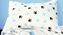 Argington Organic Boudoir Pillow - Dinosaur Feet Print