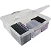 Large Multimedia Storage Box - 166200 (Clear with grey buckes) (6.62 H x 18.84 W x 19.14 D)