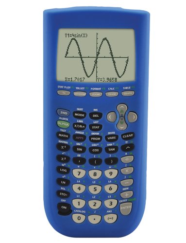 Guerrilla Blue Silicone Case For Texas Instruments Ti 84 Plus & Ti 84 Plus Silver Editiion Graphing Calculator