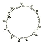 Eve's Addiction Sterling Silver Turtle Charm Anklet