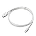 Lumsing Lightning to USB Cable Apple Certified Sync and Charging Cord(3.3 Feet/1M) with Ultra Compact Connector Head for iPhone, iPod and iPad(White)