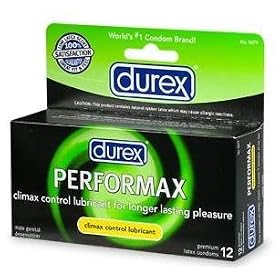 60 Durex Performax Condoms - Climax Delay Lubricant Help Prolong Sexual Performance