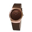 Skagen Men's 582XLRLM Swiss Movement Rose-tone Steel Brown Leather Watch