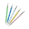 Set of 5 Multi Coloured Swirl Double Ended Nail Art Dotting/Marbleizing tools