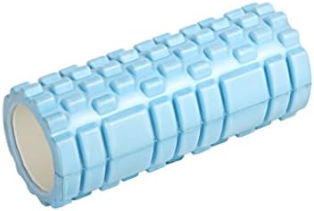 Jasoy Hollow Foam Roller Massage axis Muscle Relaxation Round Floating-point Drum Stick Yoga column skyblue, 33cm