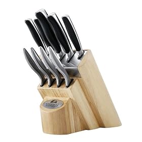 Click here to buy Chicago Cutlery 10-pc. Block Set - Onyx by Chicago Cutlery.