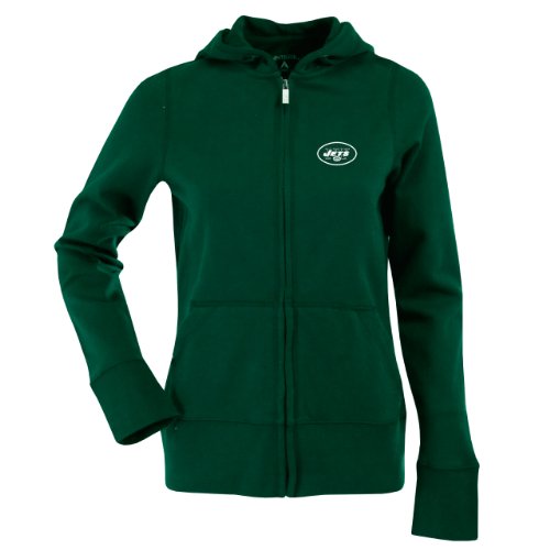NFL Women's New York Jets Signature Full Zip Hood (Dark Pine, X-Large) at Amazon.com